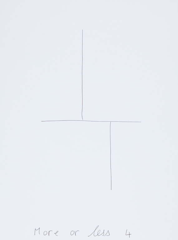 Claude Closky, ‘More or Less 4 (t),’ 2015, black ballpoint pen on paper, 40 x 30 cm.